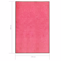 vidaXL Doormat Washable Pink Home Garden Barrier Entrance Rug for Front Door - Additional view 5