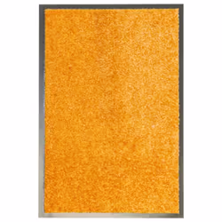 vidaXL Doormat Washable Orange Home Garden Barrier Entrance Rug for Front Door