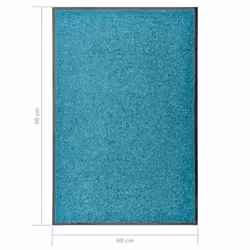 vidaXL Doormat Washable Cyan Home Garden Barrier Entrance Rug for Front Door - Additional view 5