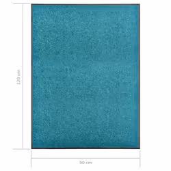 vidaXL Doormat Washable Cyan Home Garden Barrier Entrance Rug for Front Door - Additional view 5