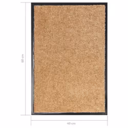 vidaXL Doormat Washable Cream Home Garden Barrier Entrance Rug for Front Door - Additional view 5