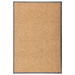 vidaXL Doormat Washable Cream Home Garden Barrier Entrance Rug for Front Door