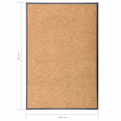 vidaXL Doormat Washable Cream Home Garden Barrier Entrance Rug for Front Door - Additional view 5