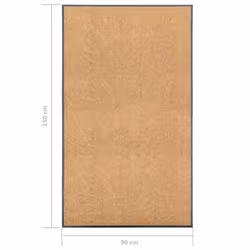 vidaXL Doormat Washable Cream Home Garden Barrier Entrance Rug for Front Door - Additional view 5