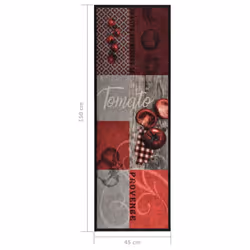 vidaXL Kitchen Floor Mat Washable Tomato 45x150 cm Hallway Rug Kitchen Runner - Additional view 5