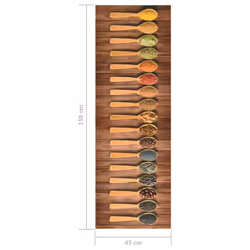 vidaXL Kitchen Floor Mat Washable Spoon 45x150 cm Hallway Rug Kitchen Runner - Additional view 5