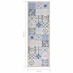 vidaXL Kitchen Floor Mat Washable Mosaic 45x150 cm Hallway Rug Kitchen Runner - Additional view 5