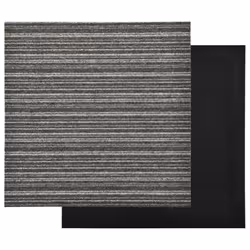vidaXL 20x Carpet Floor Tiles 5 mÂ² 50x50 cm Striped Anthracite Bedroom Office