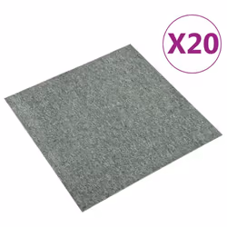 vidaXL 20x Carpet Floor Tiles 5 mÂ² 50x50 cm Green Flooring Mat Bedroom Office