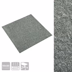 vidaXL 20x Carpet Floor Tiles 5 mÂ² 50x50 cm Green Flooring Mat Bedroom Office