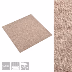 vidaXL 20x Carpet Floor Tiles 5 mÂ² 50x50 cm Beige Flooring Mat Bedroom Office