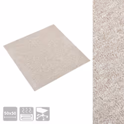 vidaXL 20x Carpet Floor Tiles 5 mÂ² 50x50 cm Light Beige Flooring Mat Bedroom