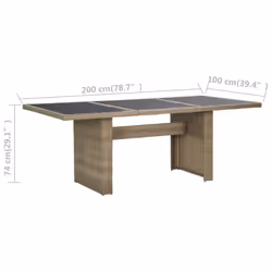 VidaXL 310141 outdoor table Black, Brown - Additional view 6
