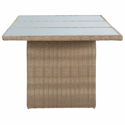 VidaXL 310142 outdoor table Brown, Transparent