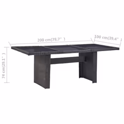 VidaXL 310145 outdoor table Black - Additional view 6