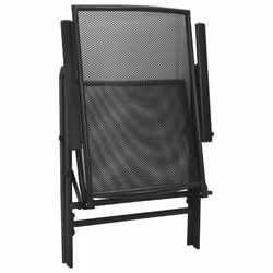 vidaXL 4x Folding Mesh Chairs Steel Anthracite Outdoor Furniture Patio Garden - Additional view 5