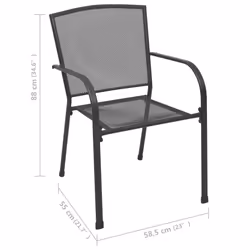 VidaXL 310154 outdoor chair Terrace Anthracite - Additional view 5