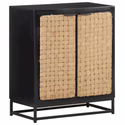 vidaXL Solid Mango Wood Sideboard Standing Lowboard Industrial Side Cabinet