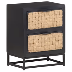 vidaXL Solid Mango Wood Bedside Cabinet Wooden Sideboard Storage Nightstand - Additional view 10