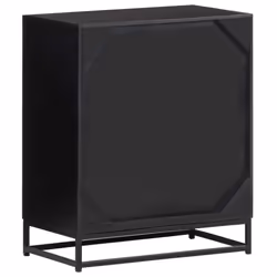 vidaXL Solid Mango Wood Bedside Cabinet Wooden Sideboard Storage Nightstand - Additional view 4