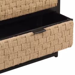 vidaXL Solid Mango Wood Bedside Cabinet Wooden Sideboard Storage Nightstand - Additional view 5