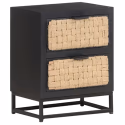 vidaXL Solid Mango Wood Bedside Cabinet Wooden Sideboard Storage Nightstand - Additional view 7