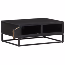 vidaXL Solid Mango Wood Coffee Table Wooden Couch Accent Desk Living Room