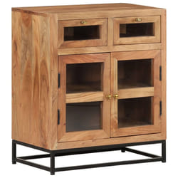 vidaXL Solid Acacia Wood Sideboard Wooden Side Storage Home Organiser Cabinet