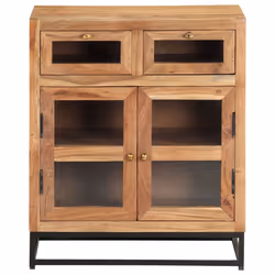 vidaXL Solid Acacia Wood Sideboard Wooden Side Storage Home Organiser Cabinet