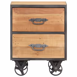 vidaXL Bedside Cabinet Solid Reclaimed Wood Bed Stand Wooden Side Furniture