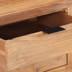 vidaXL Solid Acacia Wood Desk with Live Edges Wooden Computer Office Table - Additional view 4