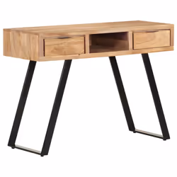 vidaXL Solid Acacia Wood Desk with Live Edges Wooden Computer Office Table - Additional view 8