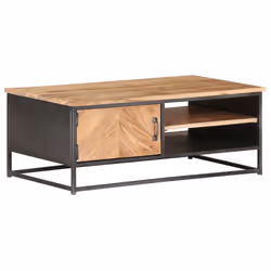 vidaXL Solid Acacia Wood Coffee Table Wooden Accent Couch Center Sofa End Desk - Additional view 10