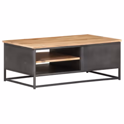 vidaXL Solid Acacia Wood Coffee Table Wooden Accent Couch Center Sofa End Desk - Additional view 4