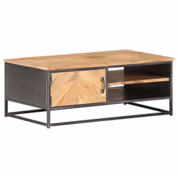 vidaXL Solid Acacia Wood Coffee Table Wooden Accent Couch Center Sofa End Desk - Additional view 7