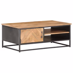 vidaXL Solid Acacia Wood Coffee Table Wooden Accent Couch Center Sofa End Desk - Additional view 8