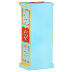 vidaXL Solid Mango Wood Hand Painted Highboard Wooden Storage Cabinet Home - Additional view 5