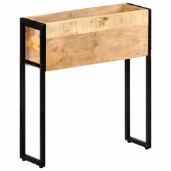 vidaXL Rough Mango Wood Planter Wooden Plant Tray Flower Box Garden Raised Bed - Additional view 10