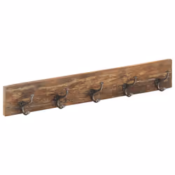vidaXL Hall Hanger with 5 Hooks Solid Reclaimed Wood Wooden Peg Hanging Hock - Additional view 10