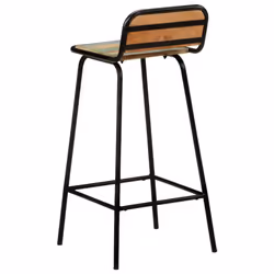 vidaXL 4x Bar Chairs Solid Reclaimed Wood Counter Stool Dining Room Kitchen
