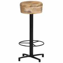 vidaXL 2x Solid Mango Wood Bar Stools 76 cm Wooden Bistro Pub Counter Chair - Additional view 8