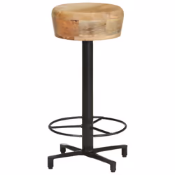 vidaXL 2x Solid Mango Wood Bar Stools 66 cm Wooden Bistro Pub Counter Chair - Additional view 10