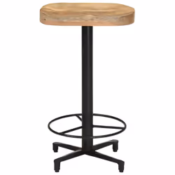 vidaXL 2x Solid Mango Wood Bar Stools 66 cm Wooden Bistro Pub Counter Chair
