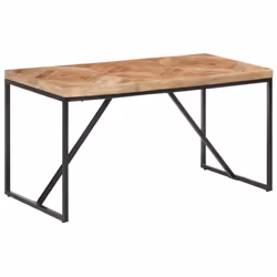vidaXL Solid Acacia and Mango Wood Dining Table 140x70 cm Kitchen Dining Room - Additional view 11