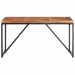vidaXL Solid Acacia and Mango Wood Dining Table 140x70 cm Kitchen Dining Room - Additional view 5