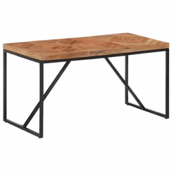 vidaXL Solid Acacia and Mango Wood Dining Table 140x70 cm Kitchen Dining Room - Additional view 9