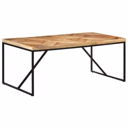 vidaXL Solid Acacia and Mango Wood Dining Table 180x90 cm Kitchen Dining Room - Additional view 7