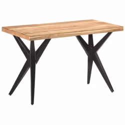vidaXL Dining Table Home Kitchen Dining Room Dinner Table Breakfast Side Table - bleached, 120 x 60 x 76 cm - Additional view 5