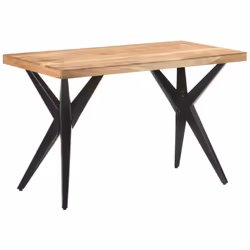 vidaXL Dining Table Home Kitchen Dining Room Dinner Table Breakfast Side Table - bleached, 120 x 60 x 76 cm - Additional view 6