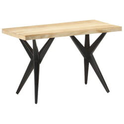 vidaXL Dining Table Home Kitchen Dining Room Dinner Table Breakfast Side Table - natural, 120 x 60 x 76 cm